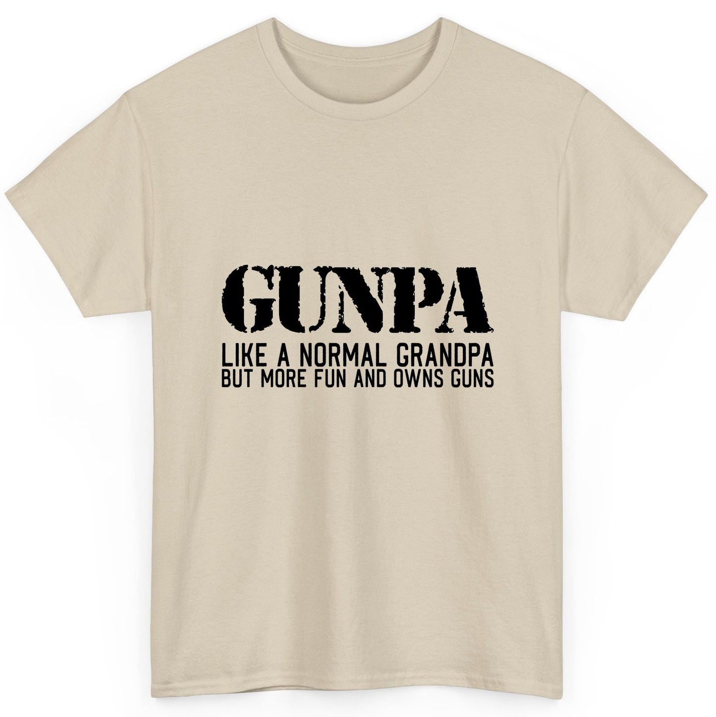 Gunpa Like a Normal Grandpa but More Fun and Owns Guns gun owning grandpa T-Shirt Sand product mockup