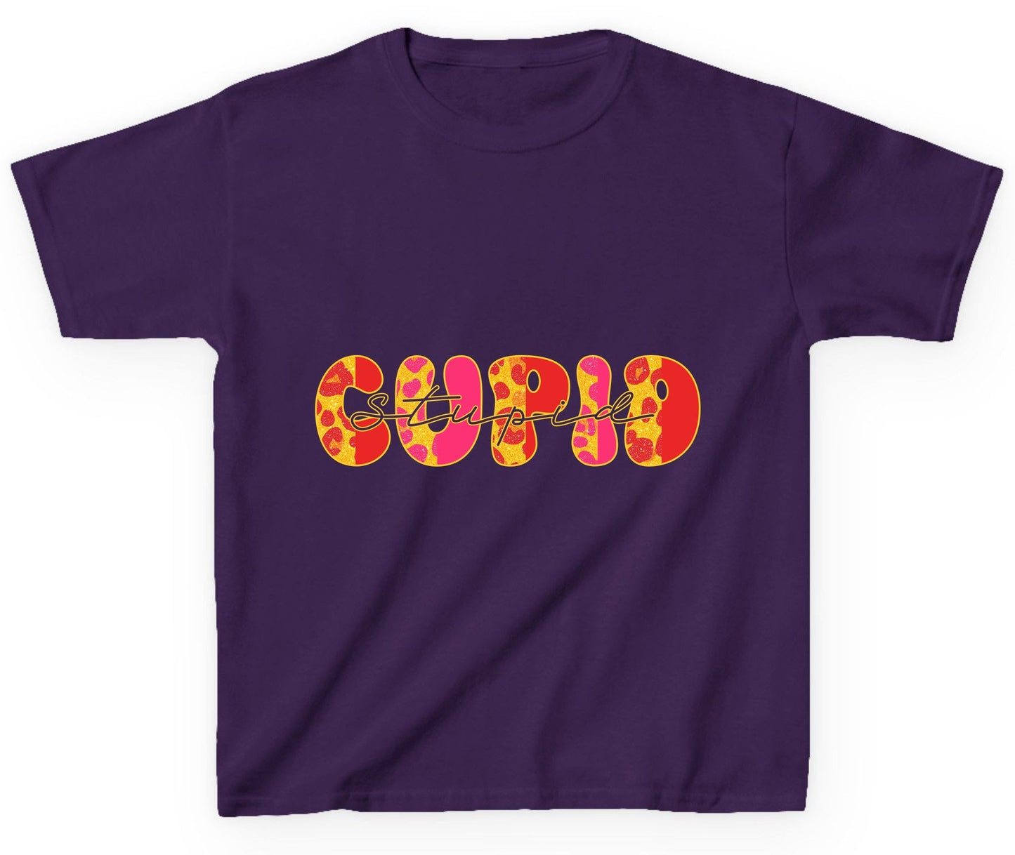Stupid Cupid anti-Valentine's Day Youth T-Shirt Purple product mockup