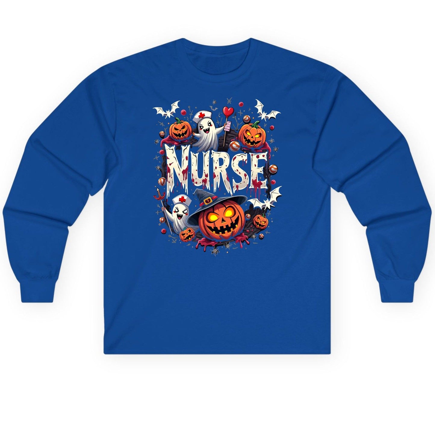 Nurse Halloween nurse Long Sleeve Tee Royal product mockup