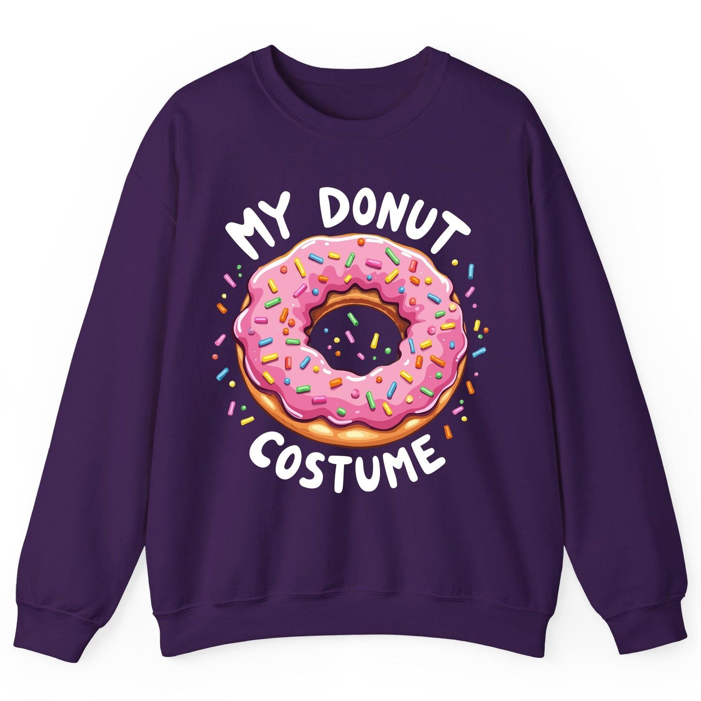 My Donut Costume donut Sweatshirt Purple product mockup