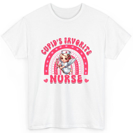 Cupid's Favorite Nurse nurse T-Shirt White product mockup