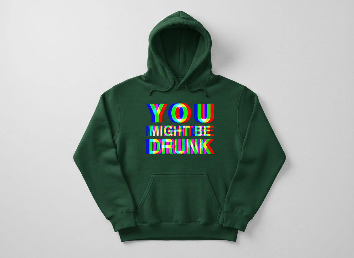 You Might Be Drunk Funny Party Humor Hoodie - Forest Green