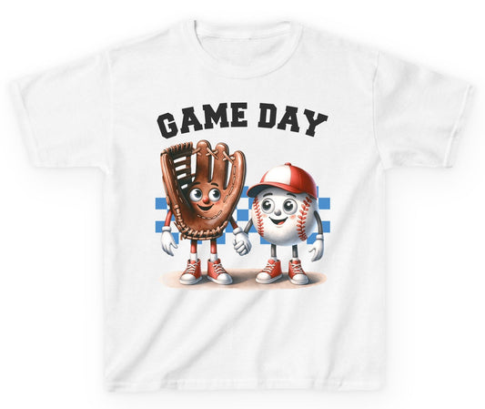 Game Day baseball Youth T-Shirt White product mockup