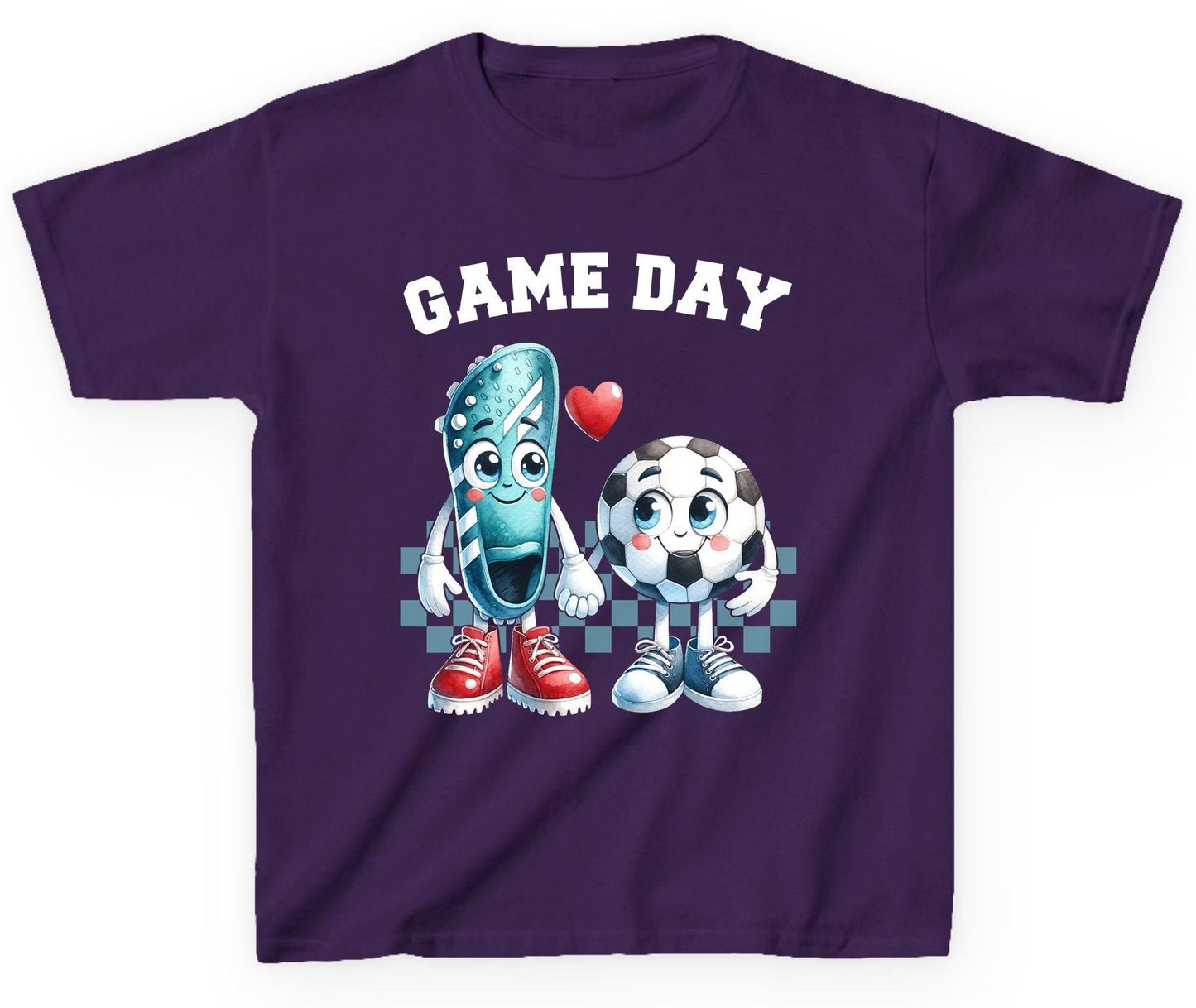 Game Day soccer Youth T-Shirt Purple product mockup