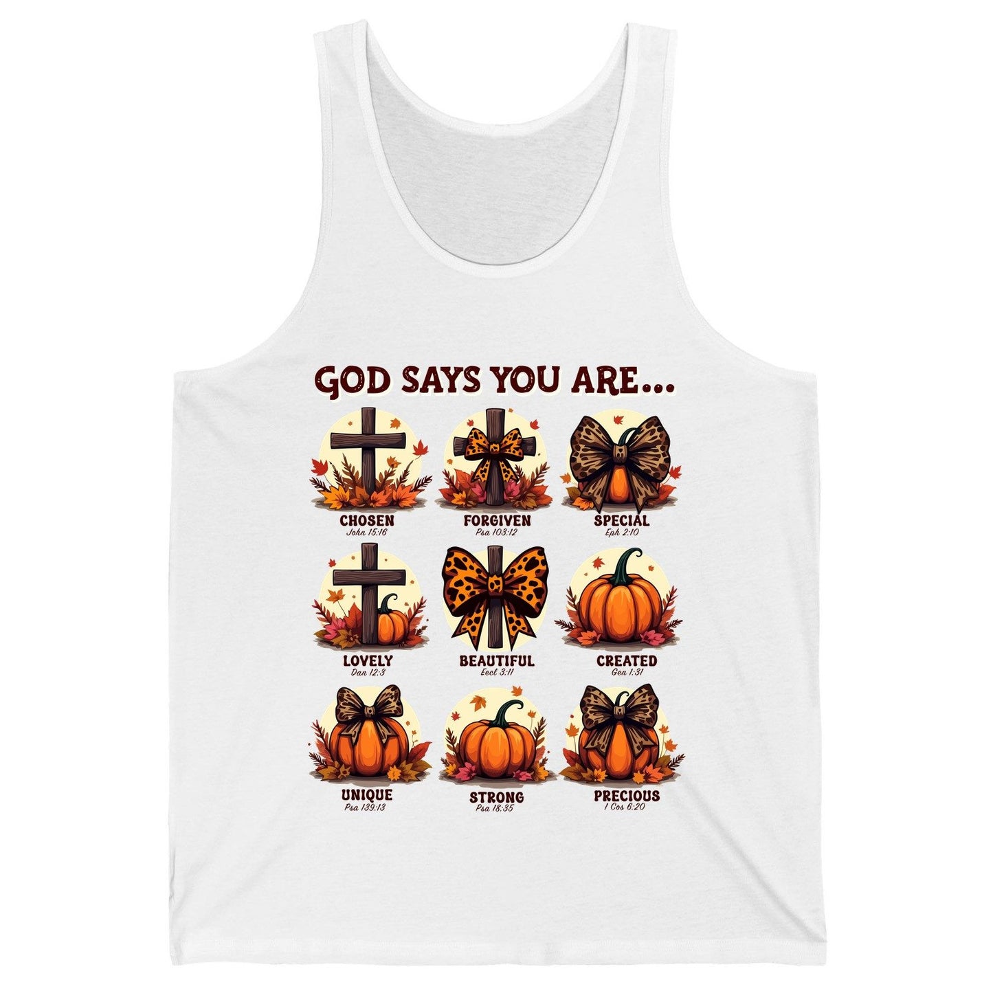 God Says You Are Chosen John 15 16, Forgiven Psa 103 12, Special Eph 2 10, Lovely Dan 12 3, Beautiful Eccl 3 11, Created Gen