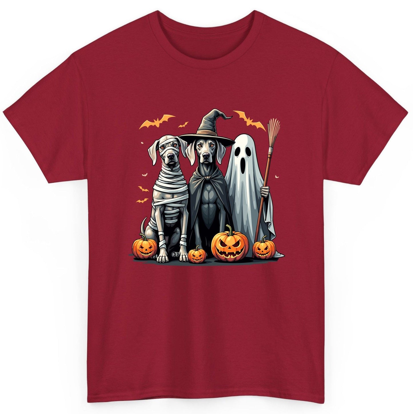 Halloween Weimaraner Dogs Halloween weimaraner dogs T-Shirt Cardinal Red product mockup