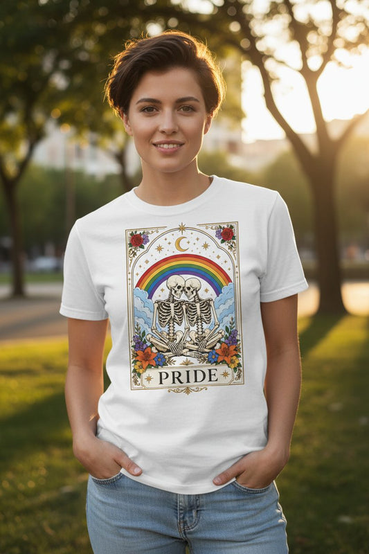 Pride Lgbtq T-Shirt - lifestyle model mockup - White