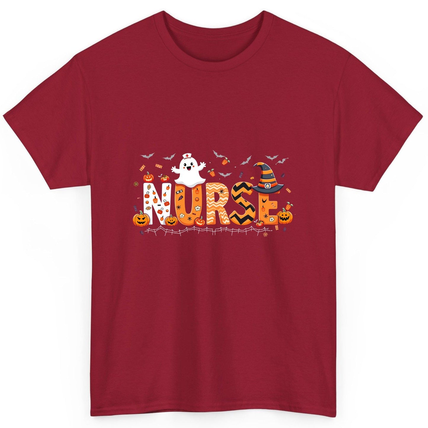 Nurse Halloween T-Shirt Cardinal Red product mockup
