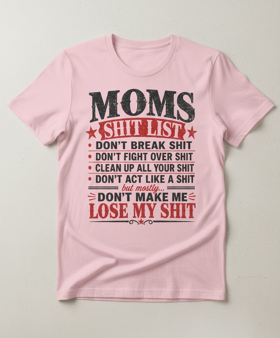 DON'T MAKE ME LOSE MY SHIT T-Shirt - product mockup - Light Pink