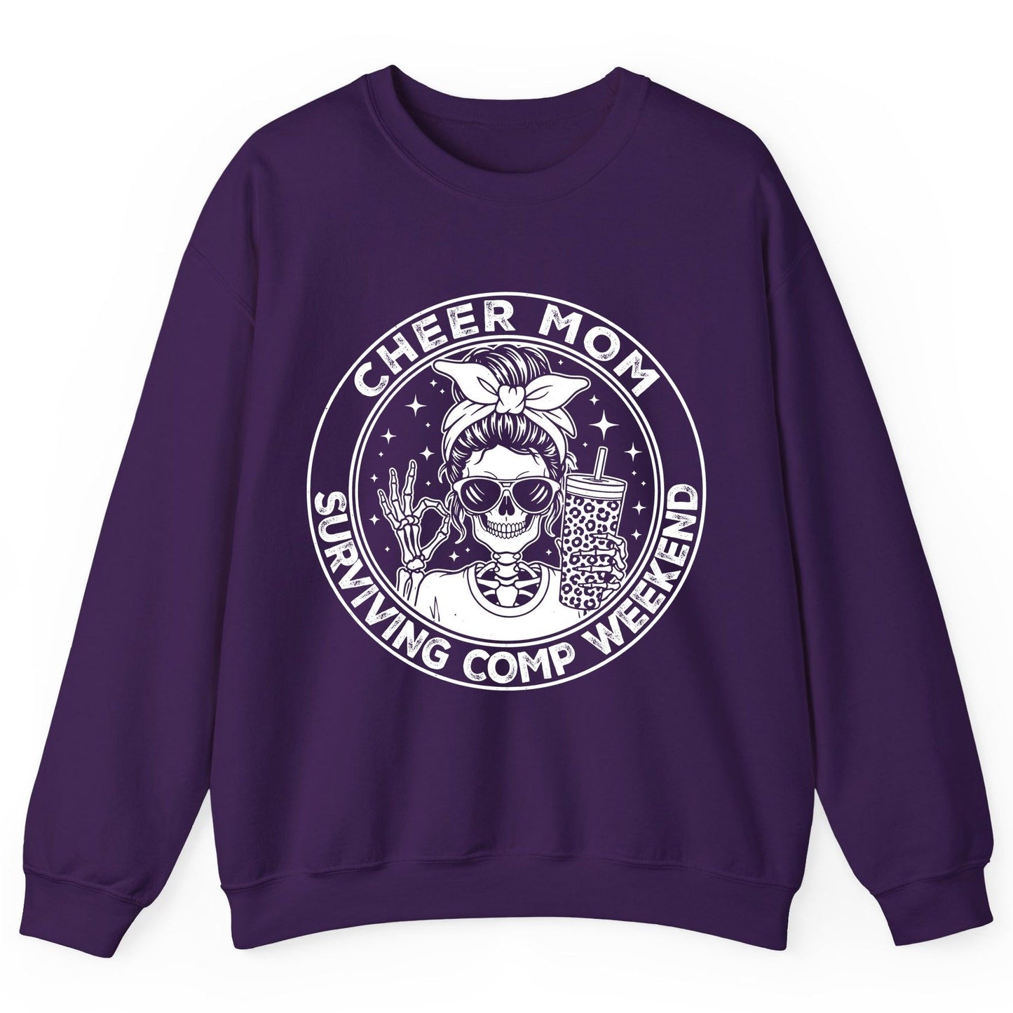 Cheer Mom Surviving Comp Weekend cheer mom Sweatshirt Purple product mockup
