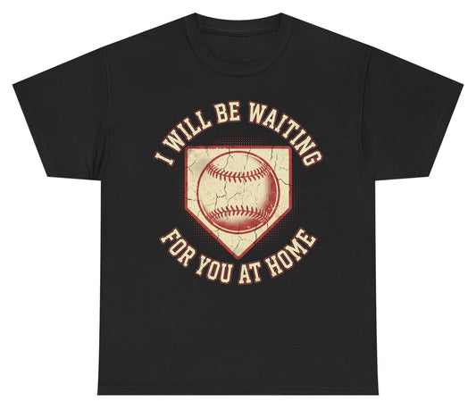 I Will Be Waiting for You at Home baseball Youth T-Shirt Black product mockup