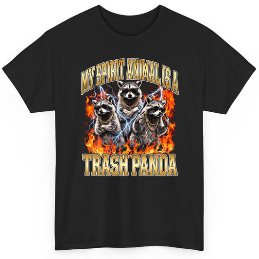 My Spirit Animal Is a Trash Panda raccoon T-Shirt Black product mockup