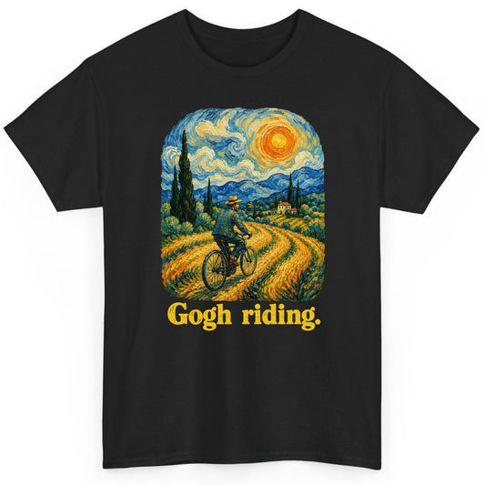 Gogh Riding van gogh parody T-Shirt Black product mockup
