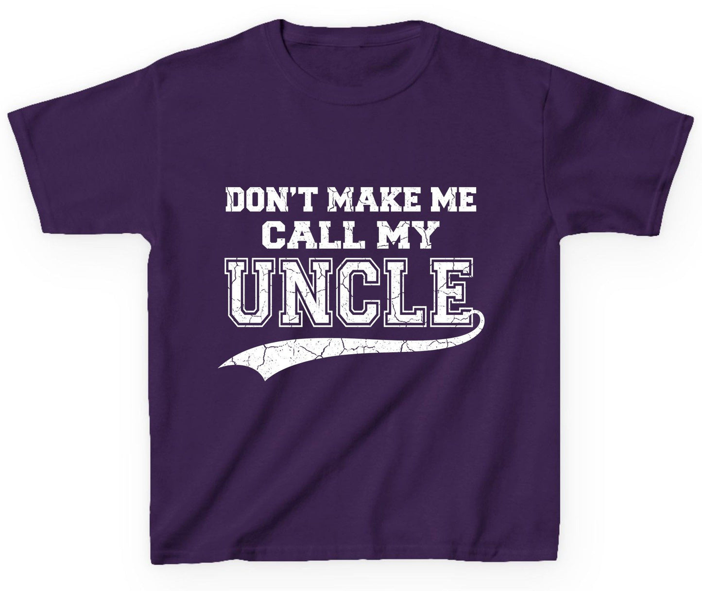 Don't Make Me Use My Uncle Voice uncle Youth T-Shirt Purple product mockup