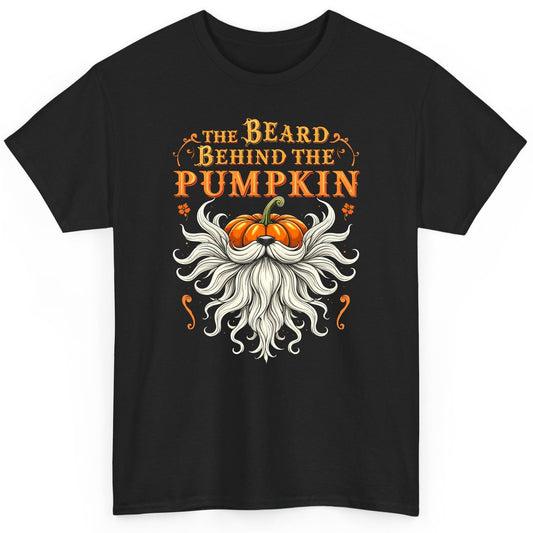 The Beard Behind the Pumpkin bearded dad T-Shirt Black product mockup