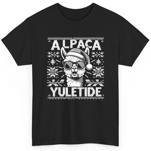 ALPACA Yuletide Funny Lovers T-Shirt - product mockup - Black