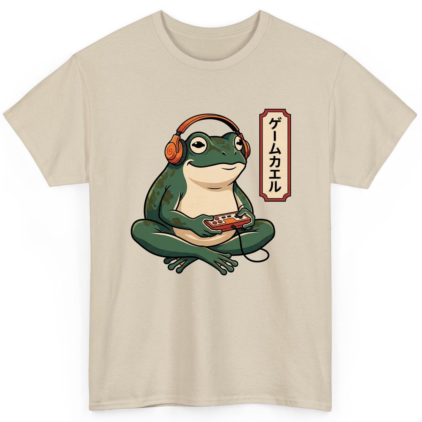 ゲームカエル gamer frog T-Shirt Sand product mockup