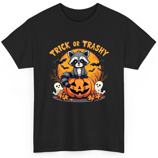 Trick or Trashy raccoon T-Shirt Black product mockup