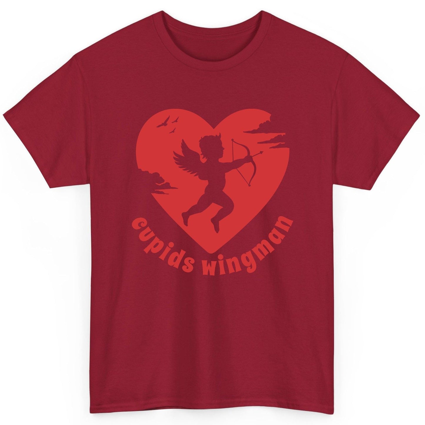 Cupids Wingman cupid T-Shirt Cardinal Red product mockup