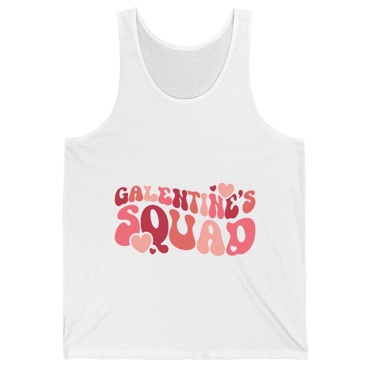 Galentine's Squad galentine's day Tank Top White product mockup