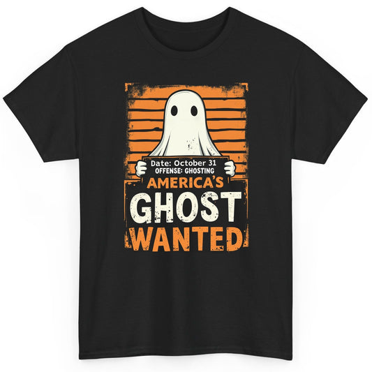 Date October 31 Offense Ghosting America's Ghost Wanted ghost T-Shirt Black product mockup