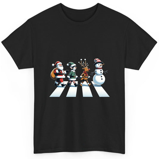Christmas Abbey Road Parody Christmas abbey road parody T-Shirt Black product mockup