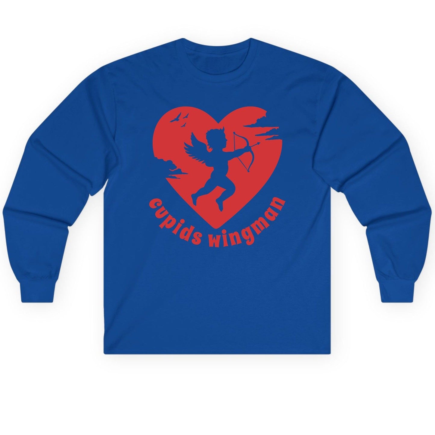 Cupids Wingman cupid Long Sleeve Tee Royal product mockup
