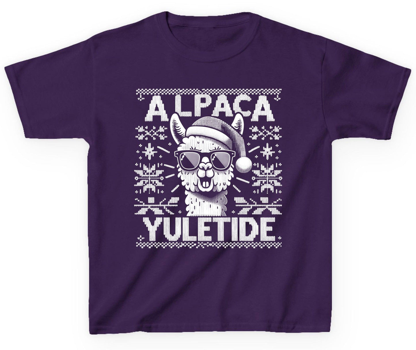 ALPACA Yuletide Funny Lovers Youth T-Shirt - product mockup - Purple
