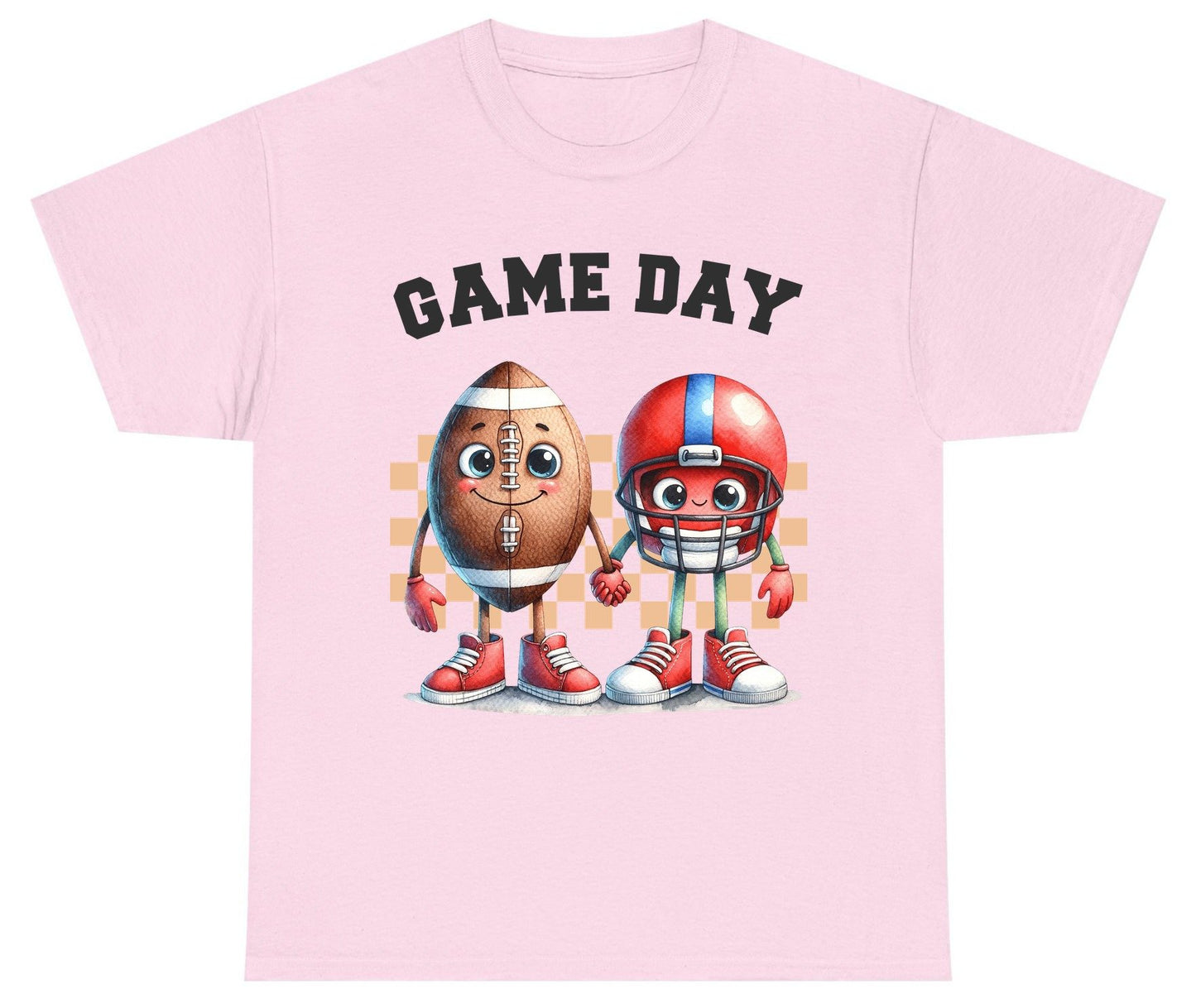 Game Day american football Youth T-Shirt Light Pink product mockup