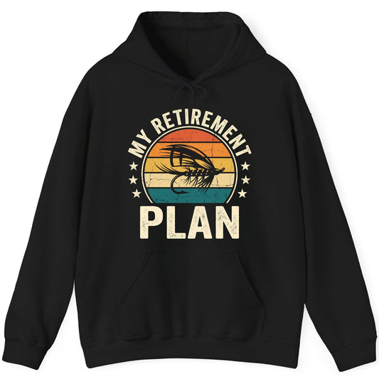 My Retirement Plan fly fishing Hoodie Black product mockup