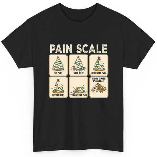 Pain Scale Christmas cookie pain scale T-Shirt Black product mockup