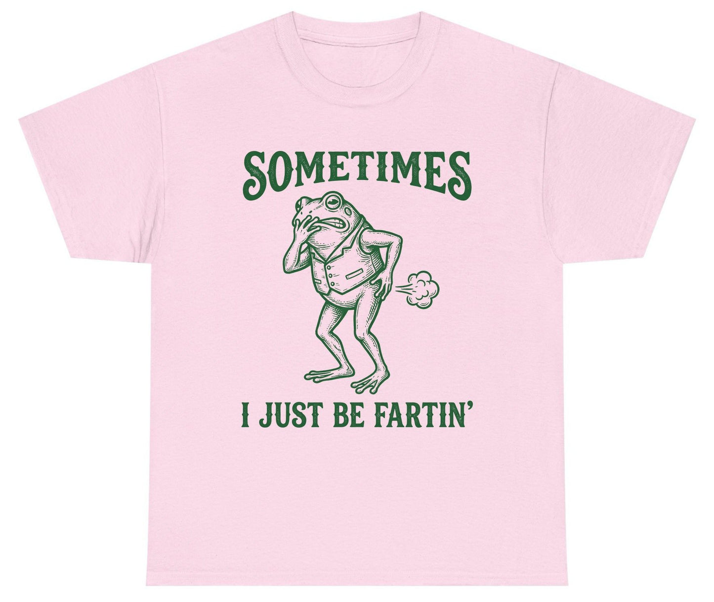Sometimes I Just Be Fartin' farting frog Youth T-Shirt Light Pink product mockup