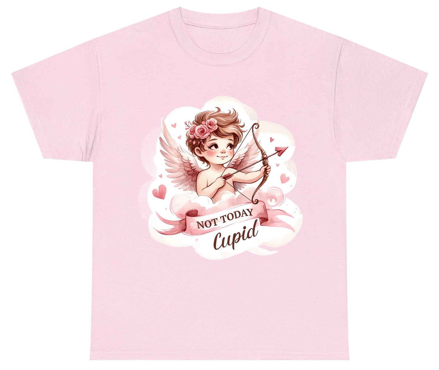 Not Today Cupid cupid Youth T-Shirt Light Pink product mockup