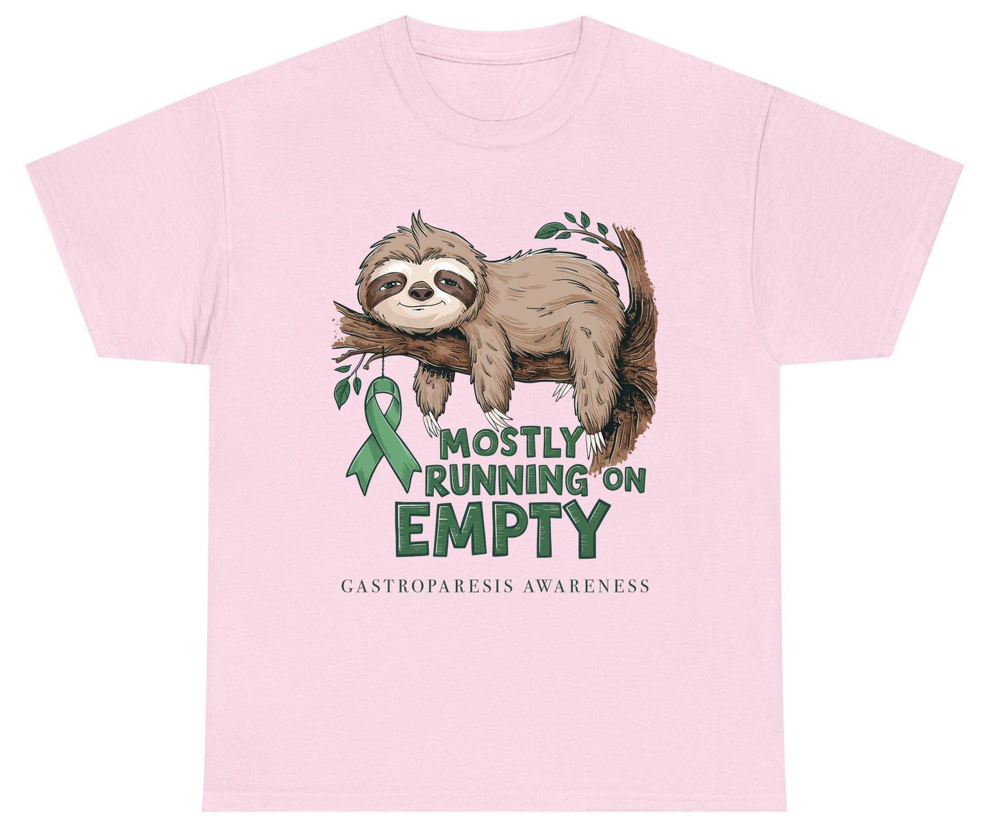Mostly Running on Empty Gastroparesis Awareness gastroparesis awareness Youth T-Shirt Light Pink product mockup
