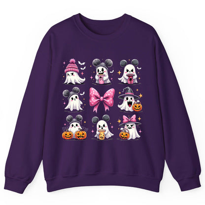 Cute Pink Halloween Ghosts Halloween ghosts Sweatshirt Purple product mockup