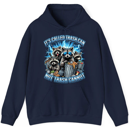 It's Called Trash Can Not Trash Cannot raccoons Hoodie Navy product mockup