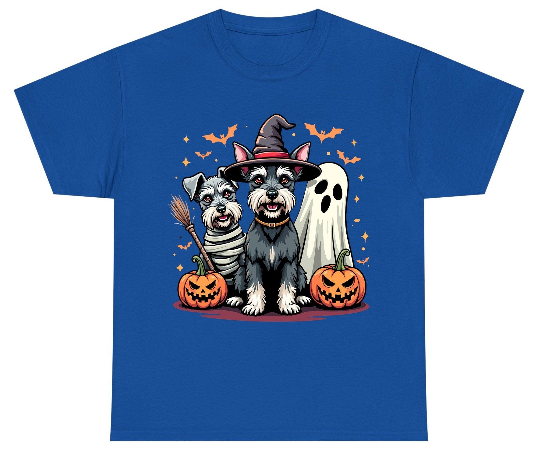Halloween Schnauzer Dogs schnauzer dogs Youth T-Shirt Royal product mockup