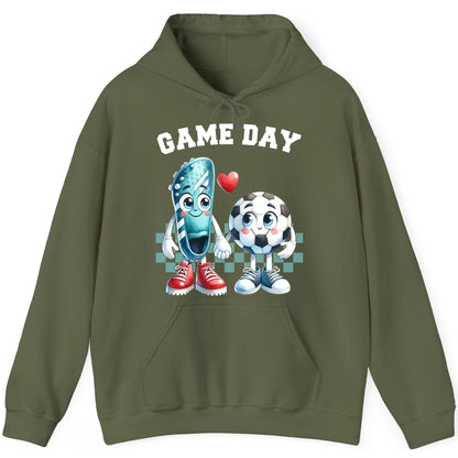 Game Day soccer Hoodie Military Green product mockup
