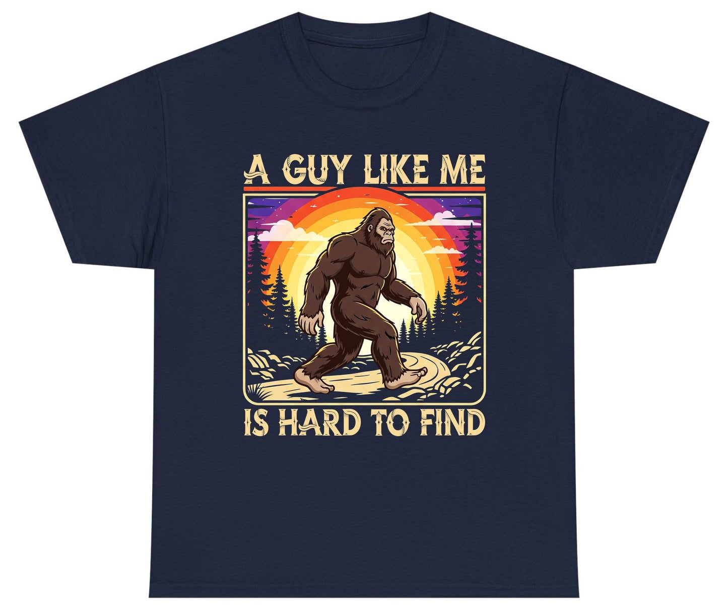 A Guy Like Me Is Hard to Find bigfoot Youth T-Shirt Navy product mockup