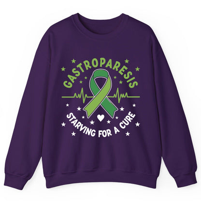 Gastroparesis Starving for a Cure gastroparesis awareness Sweatshirt Purple product mockup