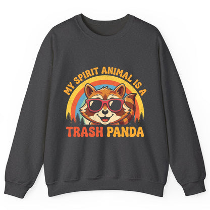 My Spirit Animal Is a Trash Panda raccoon Sweatshirt Dark Heather product mockup