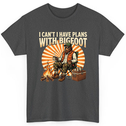 I Can't I Have Plans with Bigfoot bigfoot T-Shirt Dark Heather product mockup