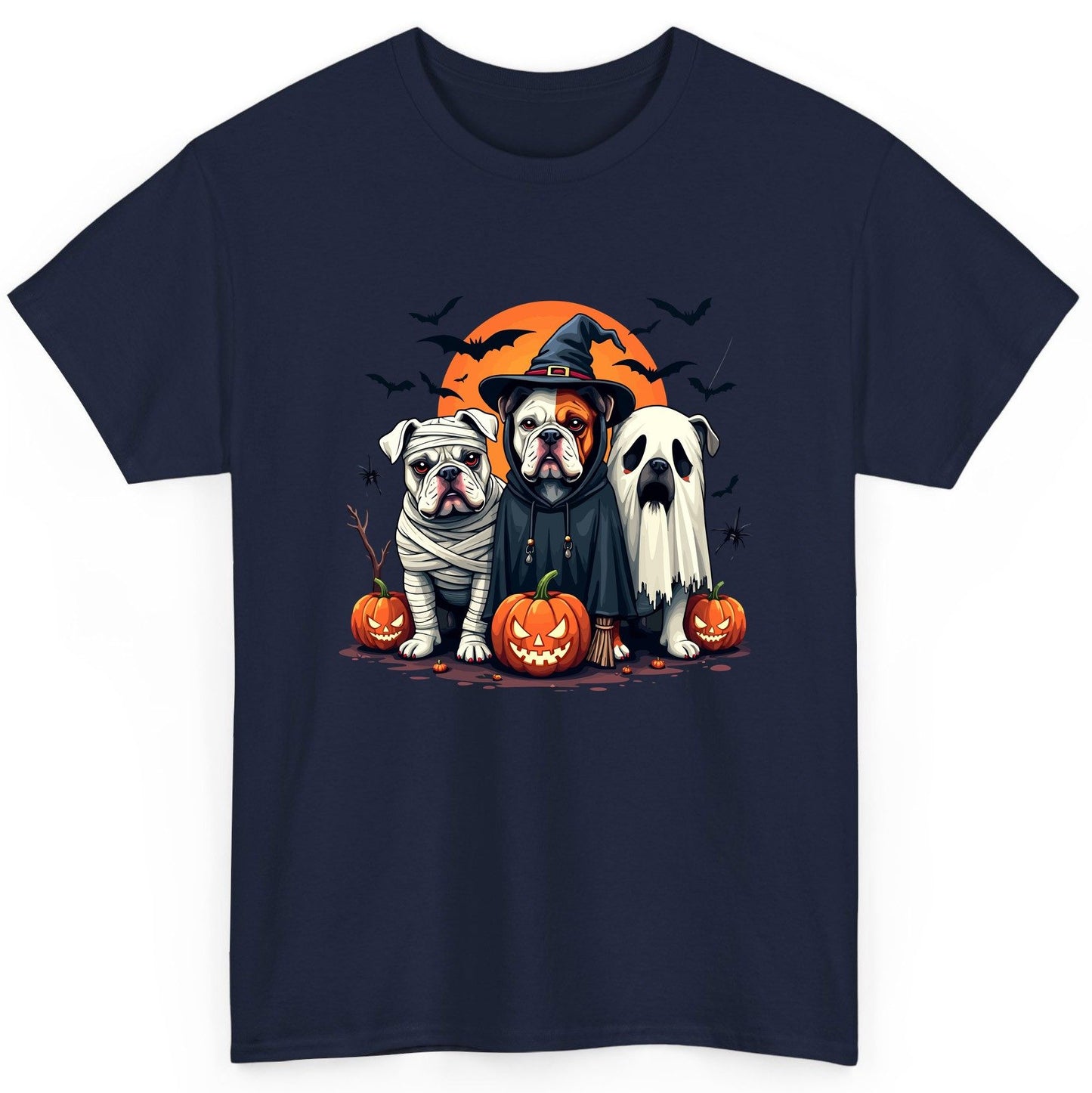 Halloween Bulldogs Costumes Halloween bulldogs T-Shirt Navy product mockup