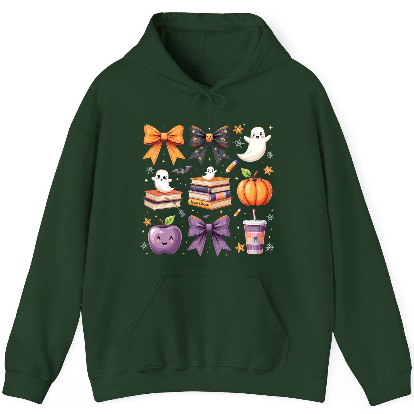 Spooky Season Halloween Hoodie Forest Green product mockup