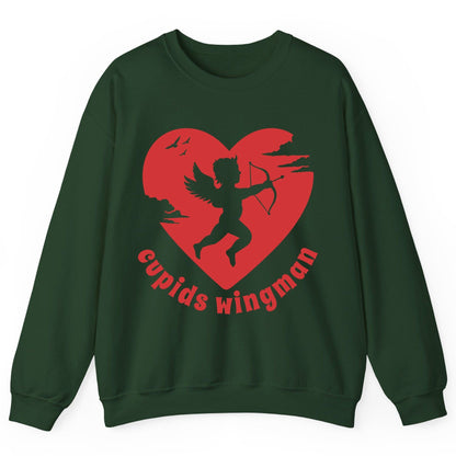 Cupids Wingman cupid Sweatshirt Forest Green product mockup