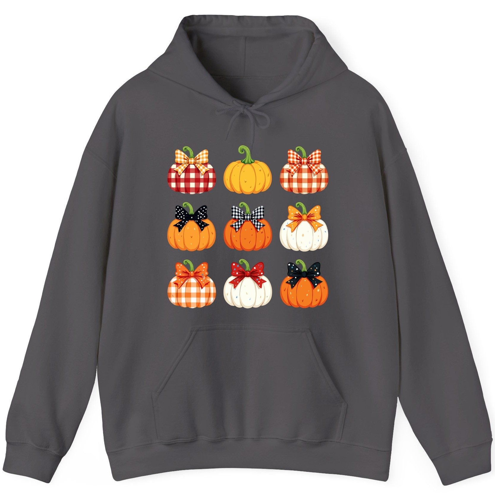 Decorative Fall Pumpkins fall pumpkins Hoodie Charcoal product mockup