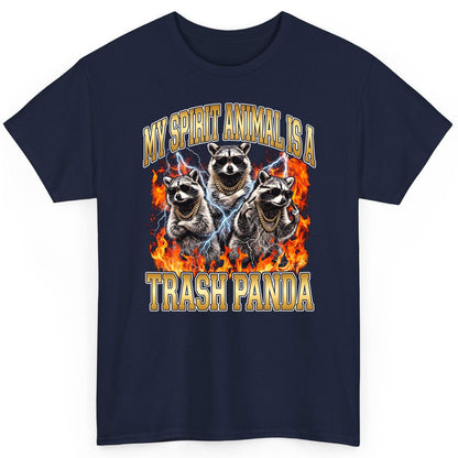 My Spirit Animal Is a Trash Panda raccoon T-Shirt Navy product mockup