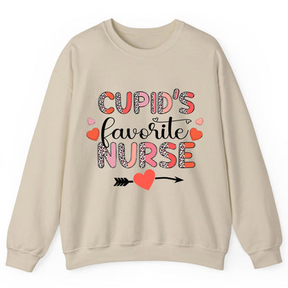 Cupid's Favorite Nurse nurse Sweatshirt Sand product mockup