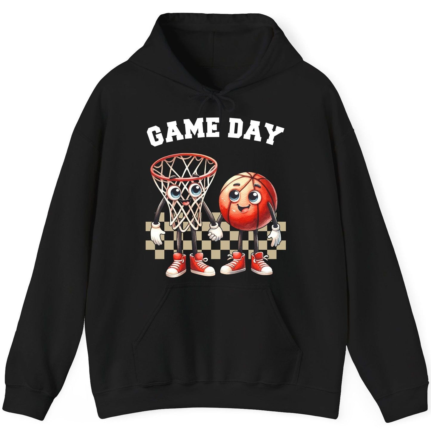 Game Day basketball Hoodie Black product mockup