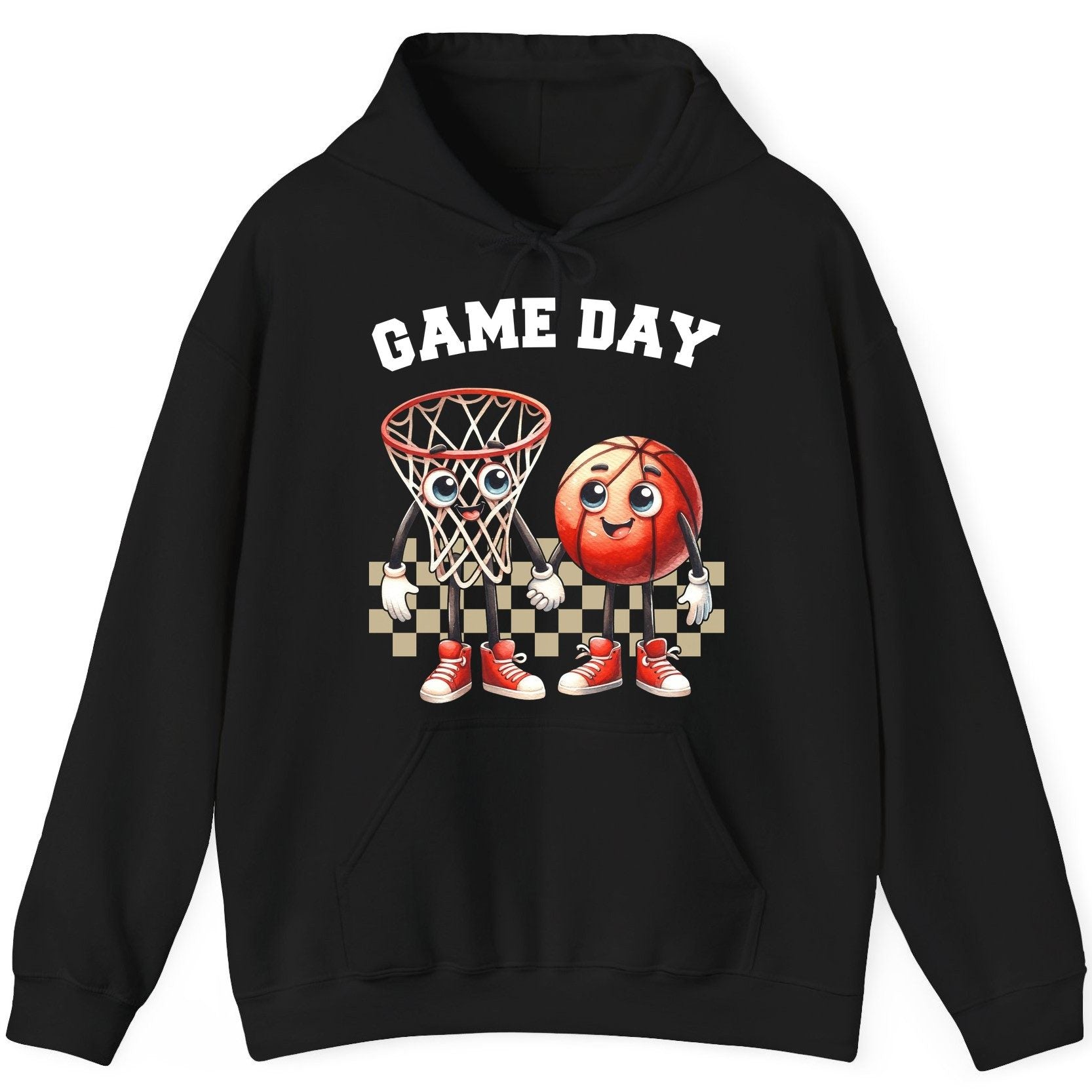 Game Day basketball Hoodie Black product mockup